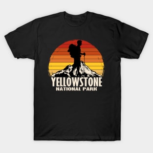 Vintage Retro Yellowstone National Park Hiking T-Shirt